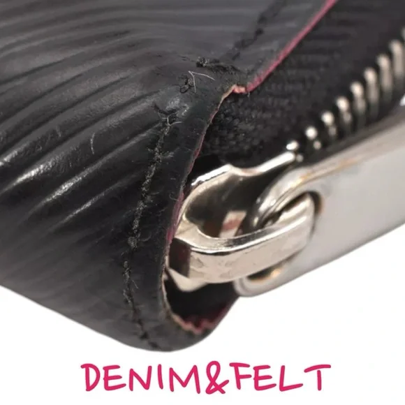 🩷Louis Vuitton Black/Pink Epi Zippy Long Wallet/Purse |PRELOVED | RARE!!🩷🖤🩷 - Picture 11 of 16